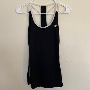 Black workout tank top from New Balance
